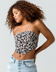 SKY AND SPARROW Daisy Hanky Womens Black Tube Top image number 1