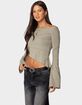 EDIKTED Maura Boat Neck Asymmetric Top image number 3