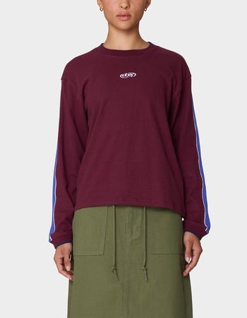 OBEY Rally Sleeve Stripe Womens Long Sleeve Top Primary Image