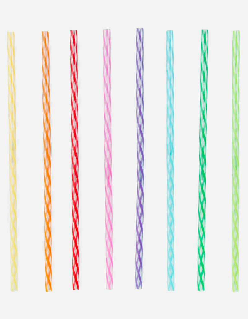 KIKKERLAND 24 Pack Rainbow Reusable Straws image number 1