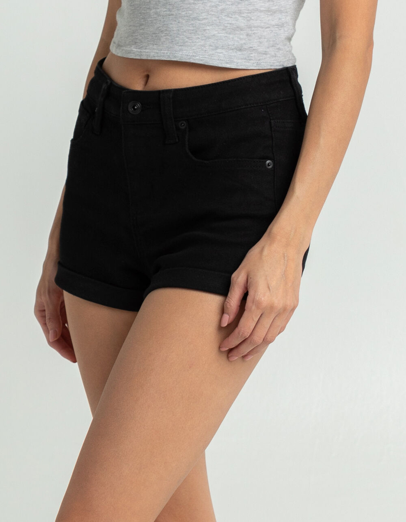 RSQ Womens High Rise Cuffed Denim Shorts image number 1