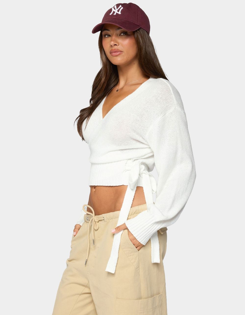 EDIKTED Stella Wrap Knit Cardigan image number 1