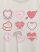 HEARTS Cute Grid Womens Oversized Tee image number 2