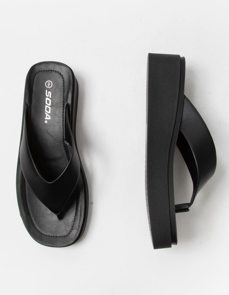 SODA Womens Thong Flatform Sandals image number 4