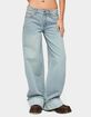 EDIKTED Contrast Heart Low Rise Baggy Jeans image number 1