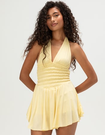 RSQ Womens Drop Waist Halter Dress Primary Image