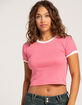 RSQ Womens Solid Ringer Tee image number 2