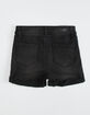 RSQ High Rise Cuff Girls Black Shorts image number 3