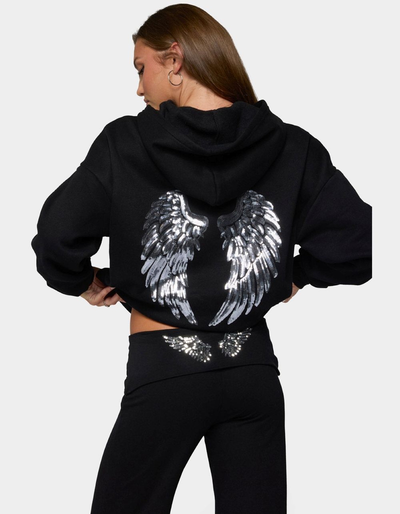 EDIKTED Angel Energy Sequin Hoodie image number 2