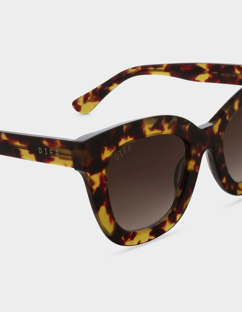 DIFF EYEWEAR Noemi Amber Tortoise Sunglasses image number 3