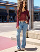 RSQ Womens Low Rise Butterfly Bootcut Jeans image number 1