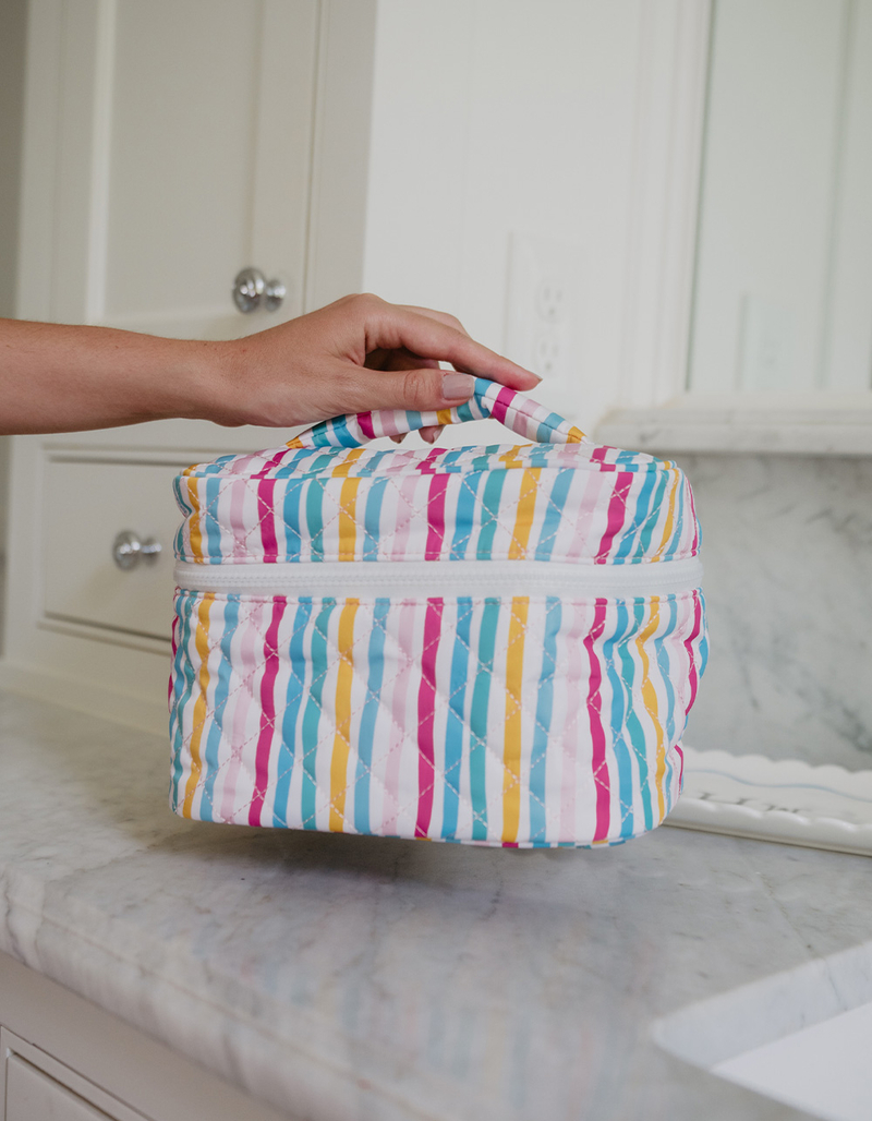 KATYDID Multicolored Stripes Make Up Bag image number 4