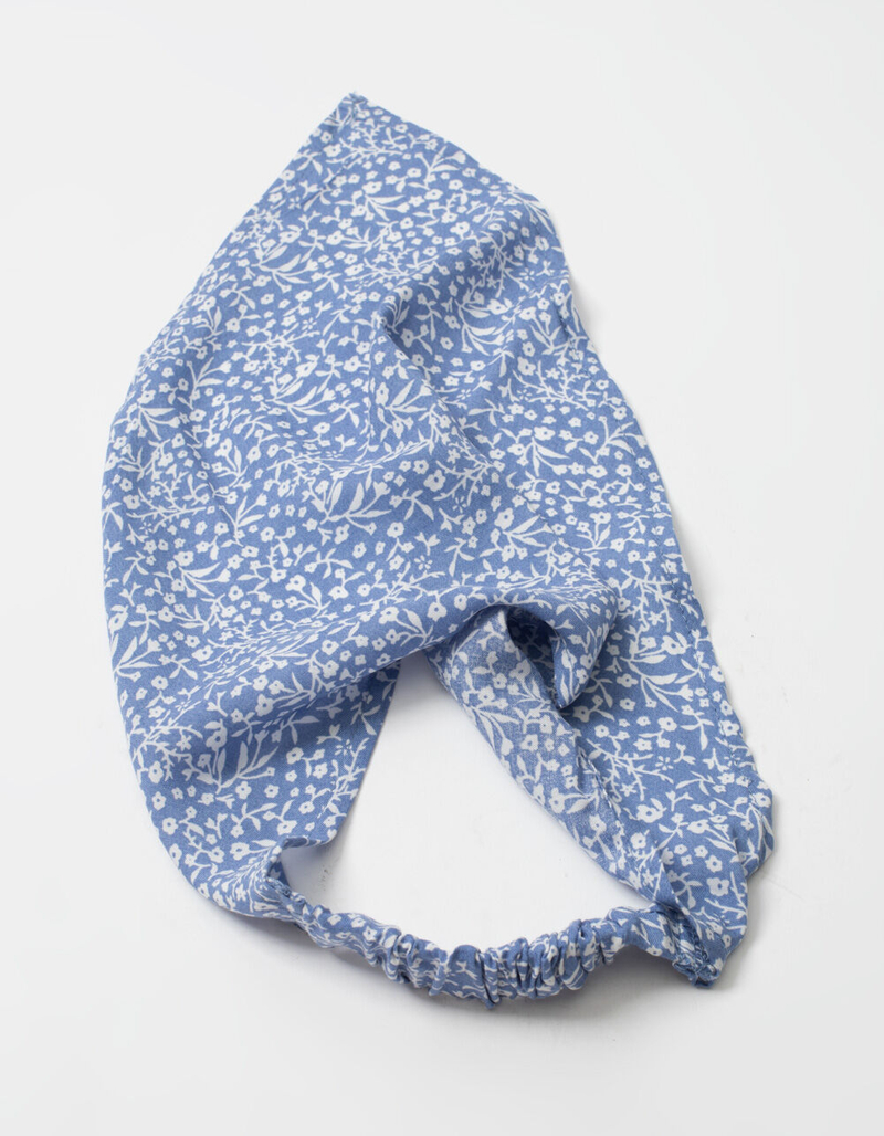 FULL TILT Floral Light Blue Head Scarf image number 2