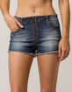 SKY AND SPARROW Zip Front Womens Denim Shorts image number 2
