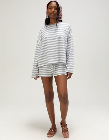 FULL TILT Stripe Womens Lounge Shorts Primary Image