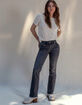 DAZE DENIM Y2K Womens Low Rise Boot Cut Jeans image number 2