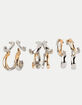 FULL TILT 6 Pack Mixed Metal Hoop Earrings image number 1
