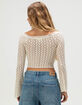 FULL TILT Womens Off The Shoulder Lace Top image number 4