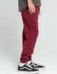 RSQ Knee Seam Mens Burgundy Sweatpants image number 2
