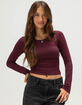 TILLYS Womens Long Sleeve Baby Tee image number 1