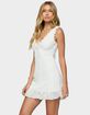 EDIKTED Shayla Ruffle Textured Mini Dress image number 2