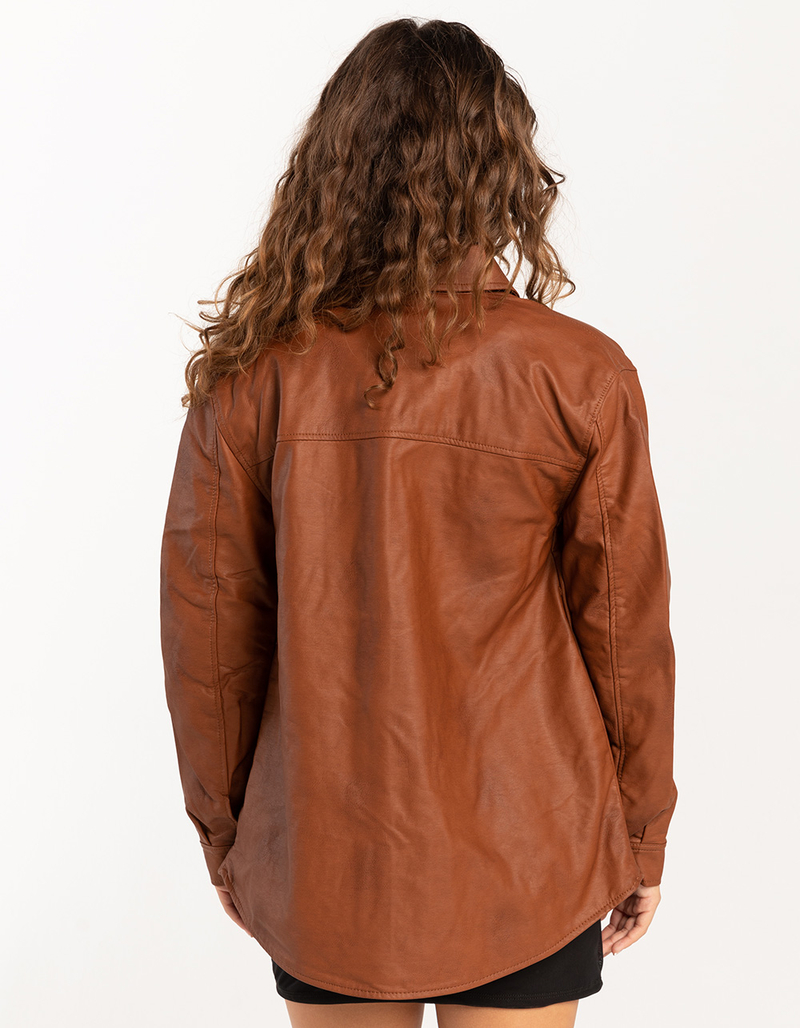 URBAN REPUBLIC Faux Leather Womens Shacket image number 2