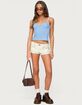 EDIKTED Cosette Pointelle Cupped Tank Top image number 5