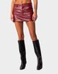 EDIKTED Maya Faux Leather Mini Skirt image number 1