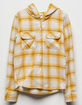 DESTINED Hooded Mustard Girls Flannel Shirt image number 1