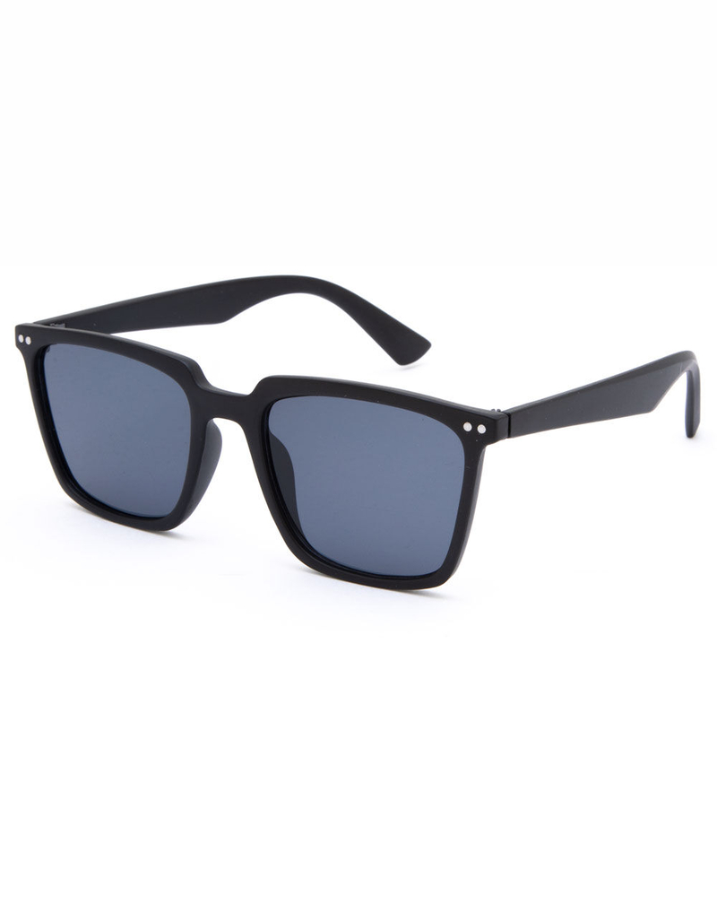 BLUE CROWN Rita Matte Black Square Sunglasses image number 0