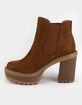 SODA Platform Womens Chestnut Chelsea Boots image number 3