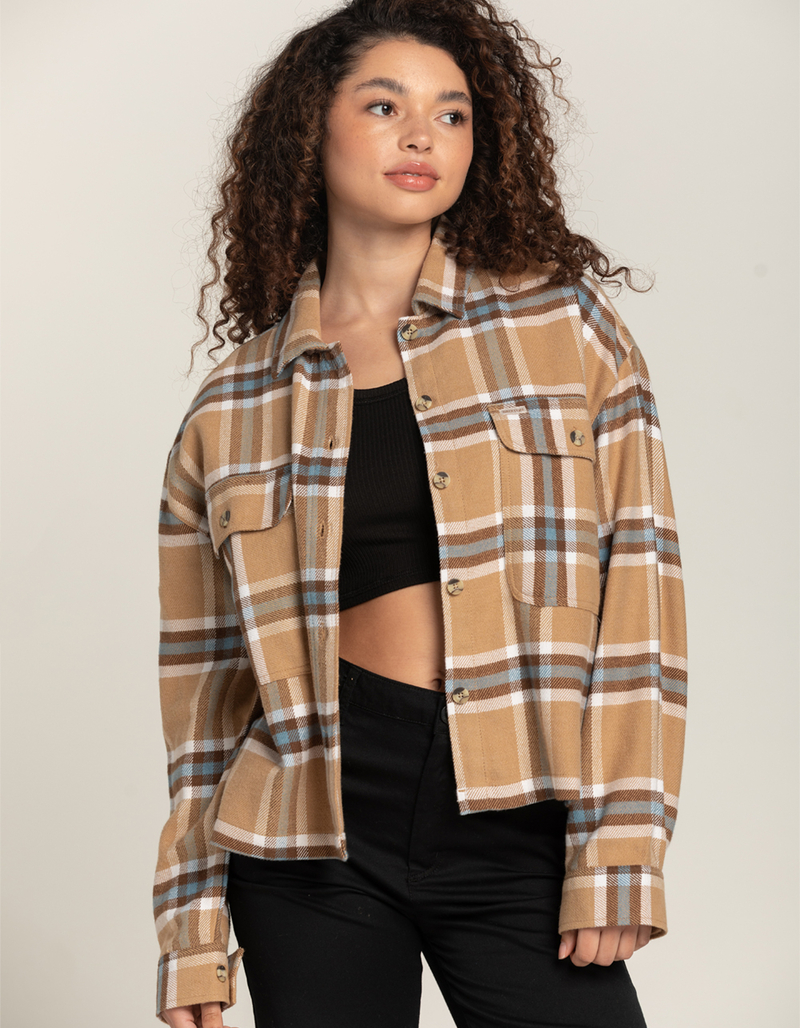 BRIXTON Bowery Womens Long Sleeve Crop Flannel image number 0