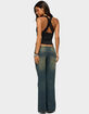 EDIKTED Shirili Low Rise Flared Jeans image number 4