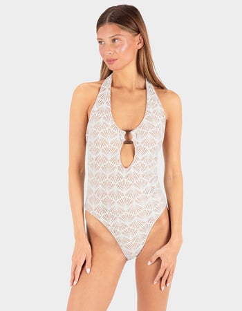 HURLEY Shell Crochet Ring Moderate Womens One Piece Swimsuit Primary Image