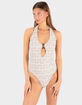 HURLEY Shell Crochet Ring Moderate Womens One Piece Swimsuit image number 1