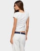 EDIKTED Penelopy Overlap V-Neck Tee image number 3