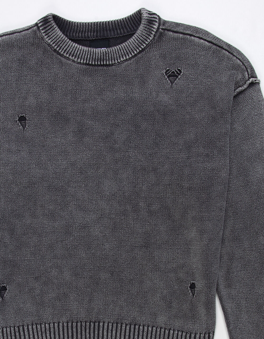 RSQ Mens Distressed Sweater - WASHED BLACK | Tillys