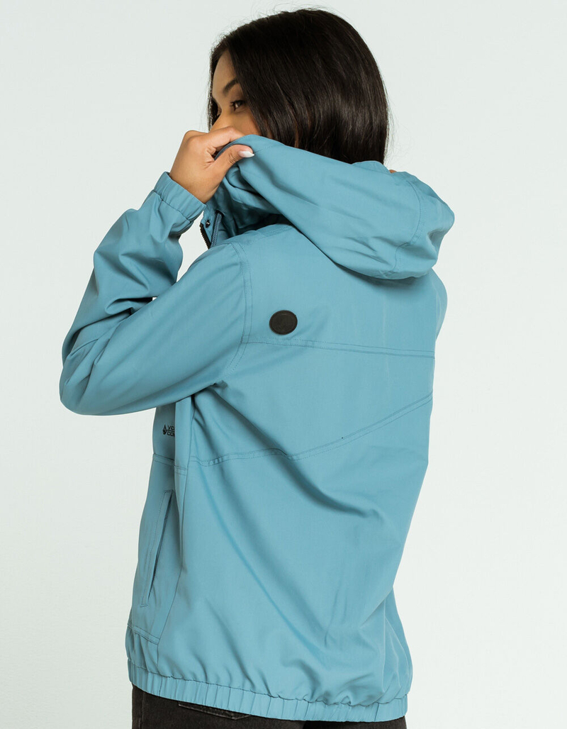 VOLCOM Enemy Stone Womens Light Blue Windbreaker Jacket image number 2