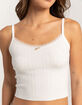 RSQ Womens Pointelle Lace Trim Cami image number 2