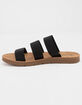 SODA Elastic 3 Strap Black Womens Sandals image number 4