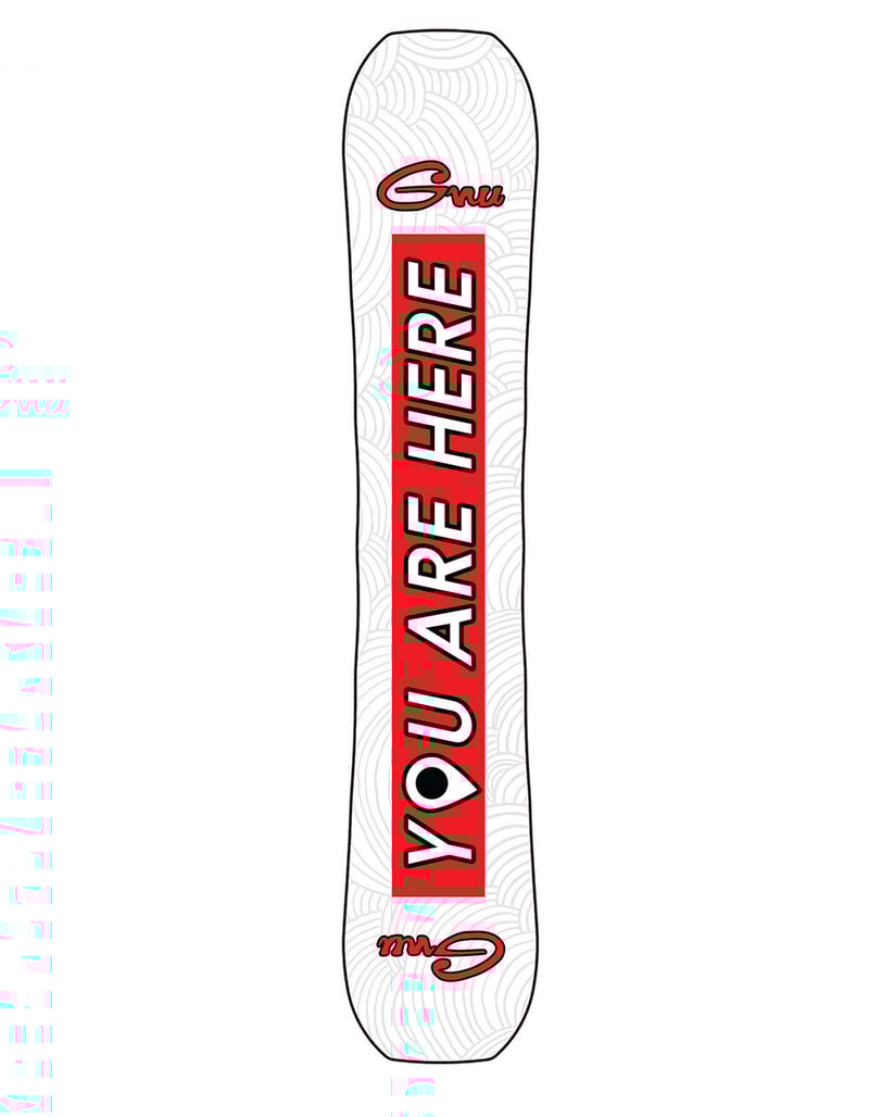 GNU Gloss Snowboard WHITE/RED Tillys