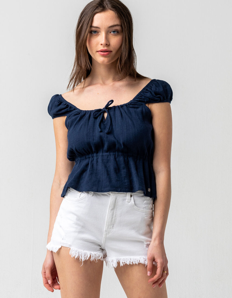 DAZE Troublemaker Womens High Rise Denim Shorts image number 0