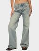 EDIKTED Holly Low Rise Straight Leg Jeans image number 1