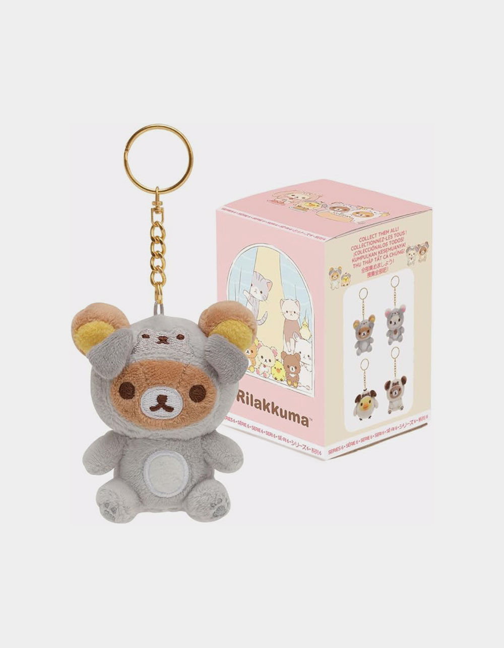 Rilakkuma Pug Series 6 Plush Keychain Blind Box - ASST - ONE SIZE