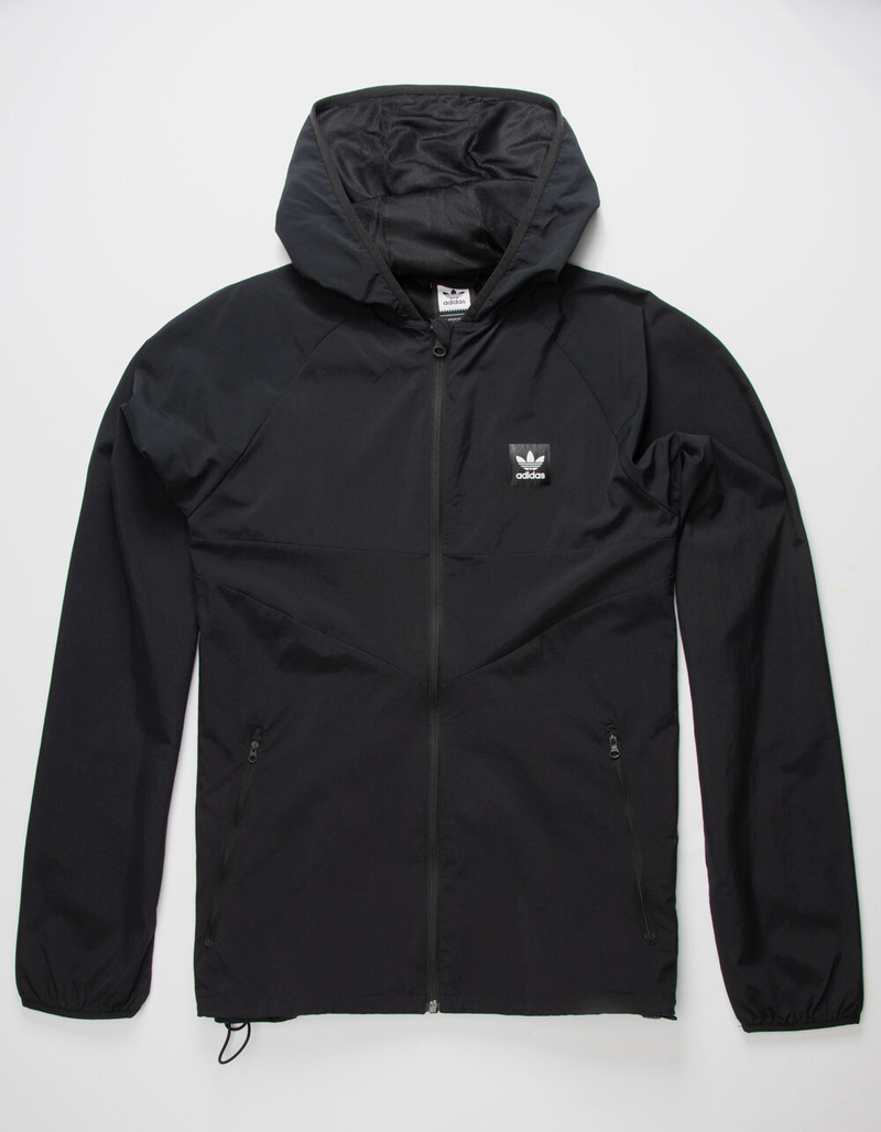 ADIDAS Dekum Packable Black Mens Windbreaker Jacket image number 0