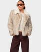 EDIKTED Contrast Collar Faux Fur Jacket image number 1