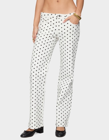 EDIKTED Romily Polka Dot Low Rise Jeans Primary Image