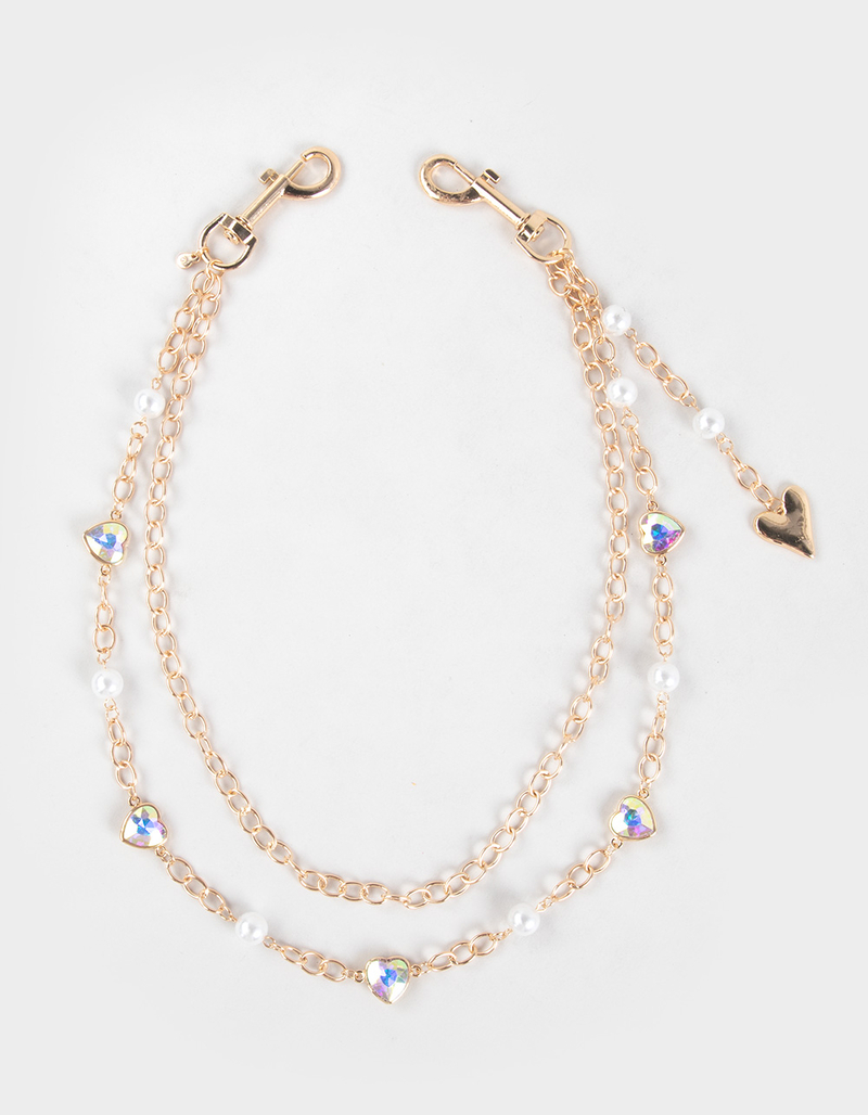 FULL TILT Iridescent Heart Wallet Chain image number 0