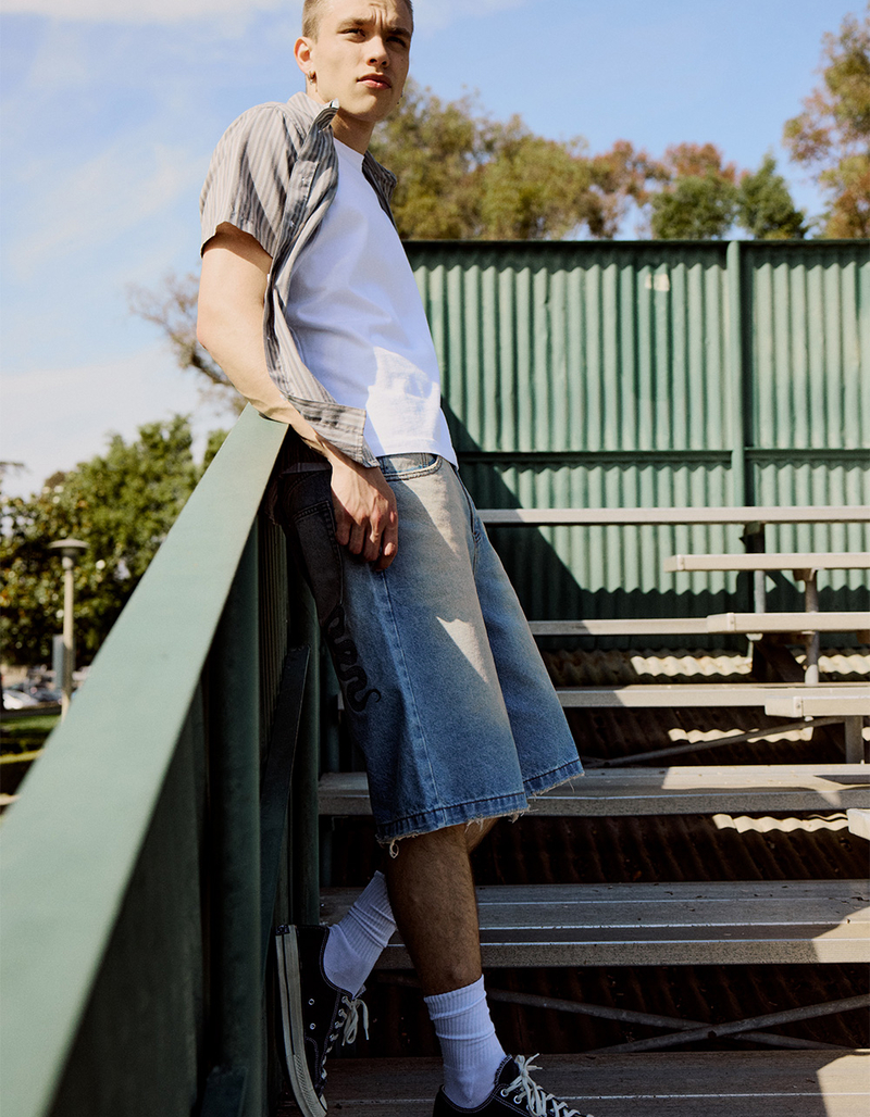 RSQ Mens Embroidered Jorts image number 8