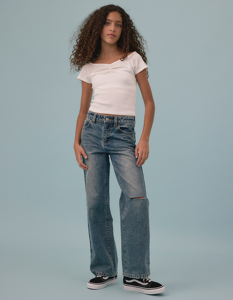 RSQ High Rise Wide Leg Girls Jeans image number 0